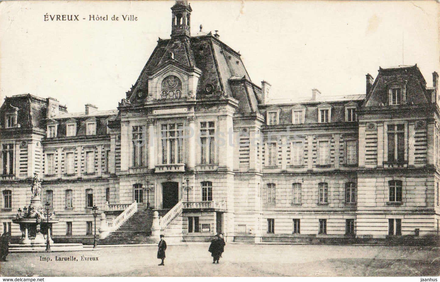 Evreux - Hotel de Ville - old postcard - 1919 - France - used - JH Postcards
