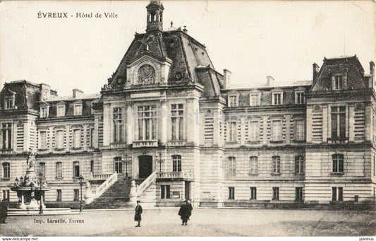 Evreux - Hotel de Ville - old postcard - 1919 - France - used - JH Postcards