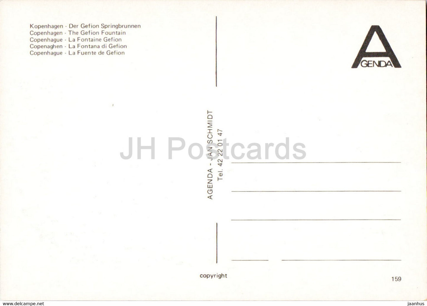 Copenhagen - The Gefion Fountain - 159 - Denmark - unused