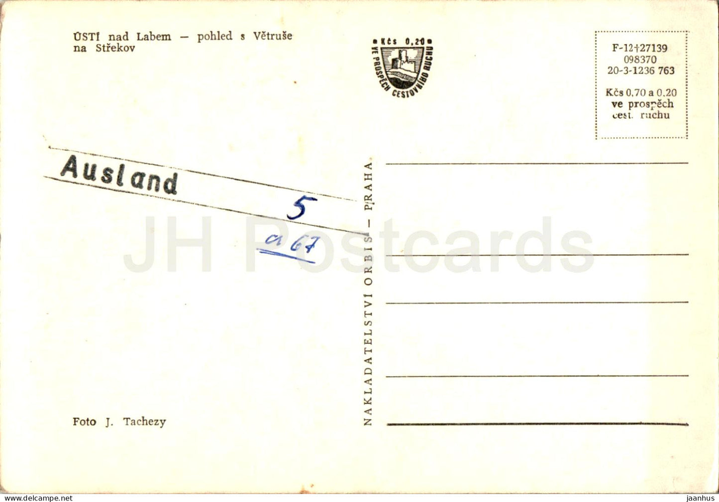Usti nad Labem - Pohled s Vetruse na Strekov - Blick von Vetrus auf Strekov - Tschechische Republik - Tschechoslowakei - gebraucht