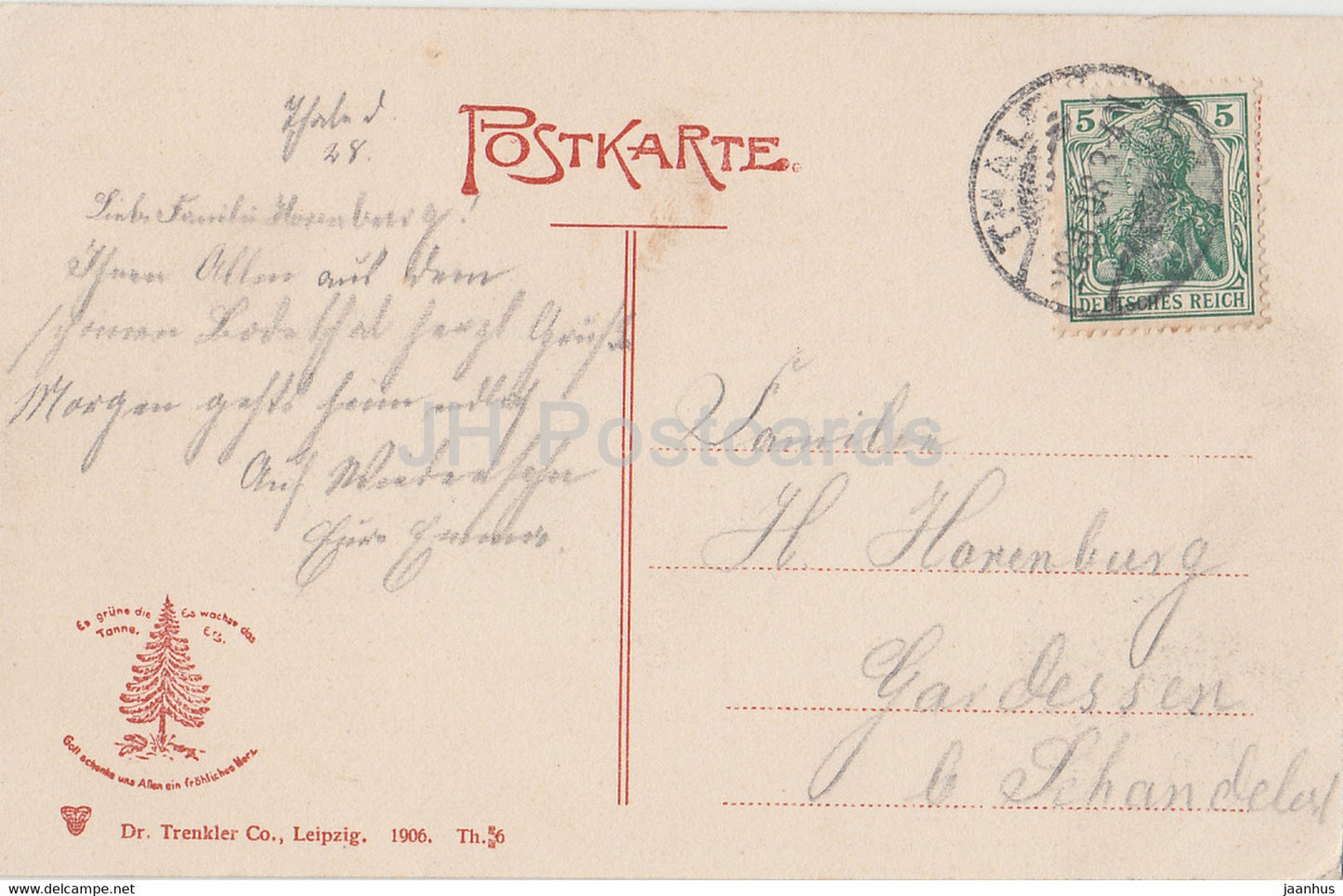 Bodetal - Bodetor - 21824 - old postcard - 1906 -Germany - used