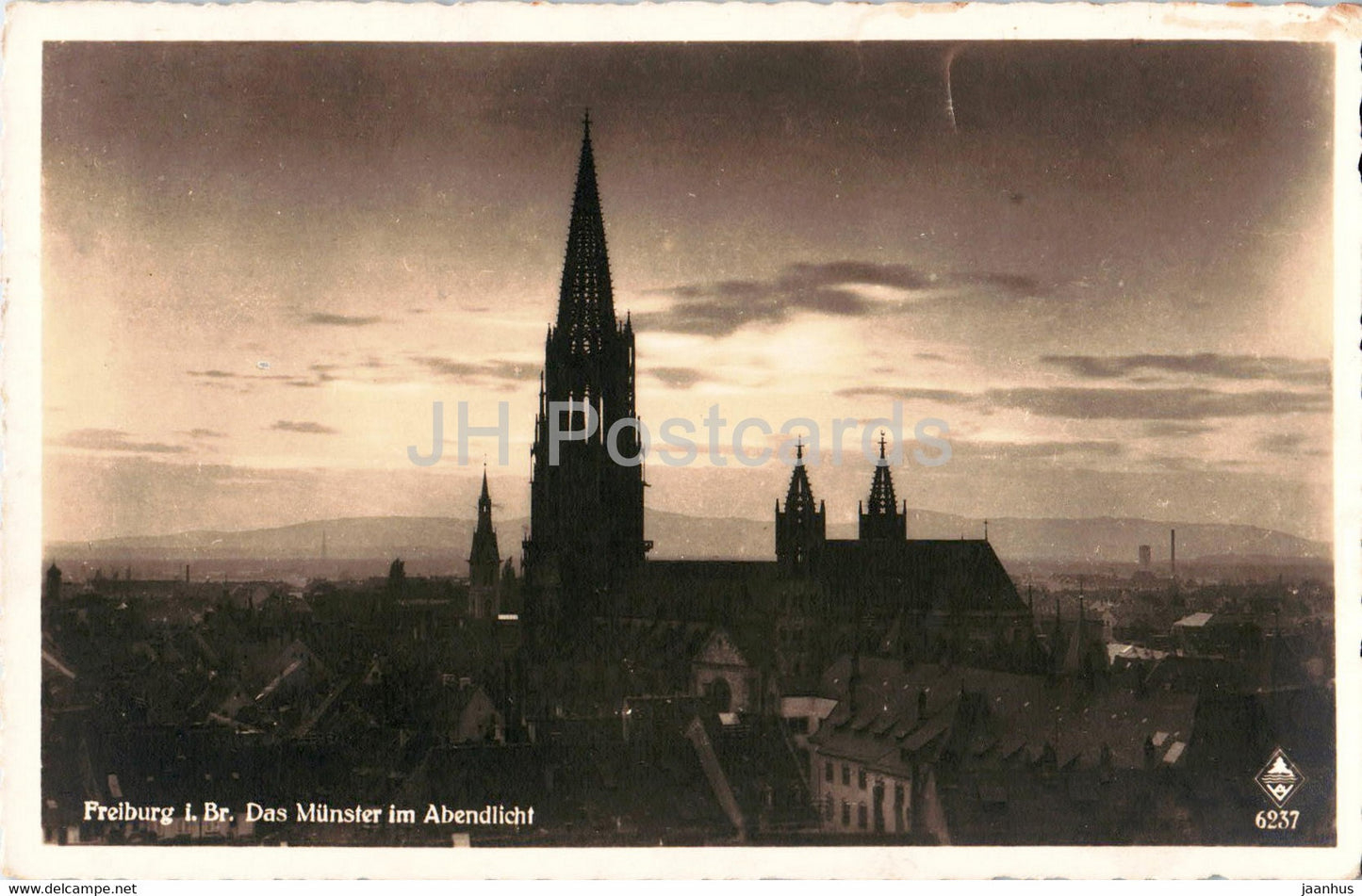 Freiburg i Br - Das Munster im Abendlicht - cathedral - old postcard - 1942 - Germany - used - JH Postcards