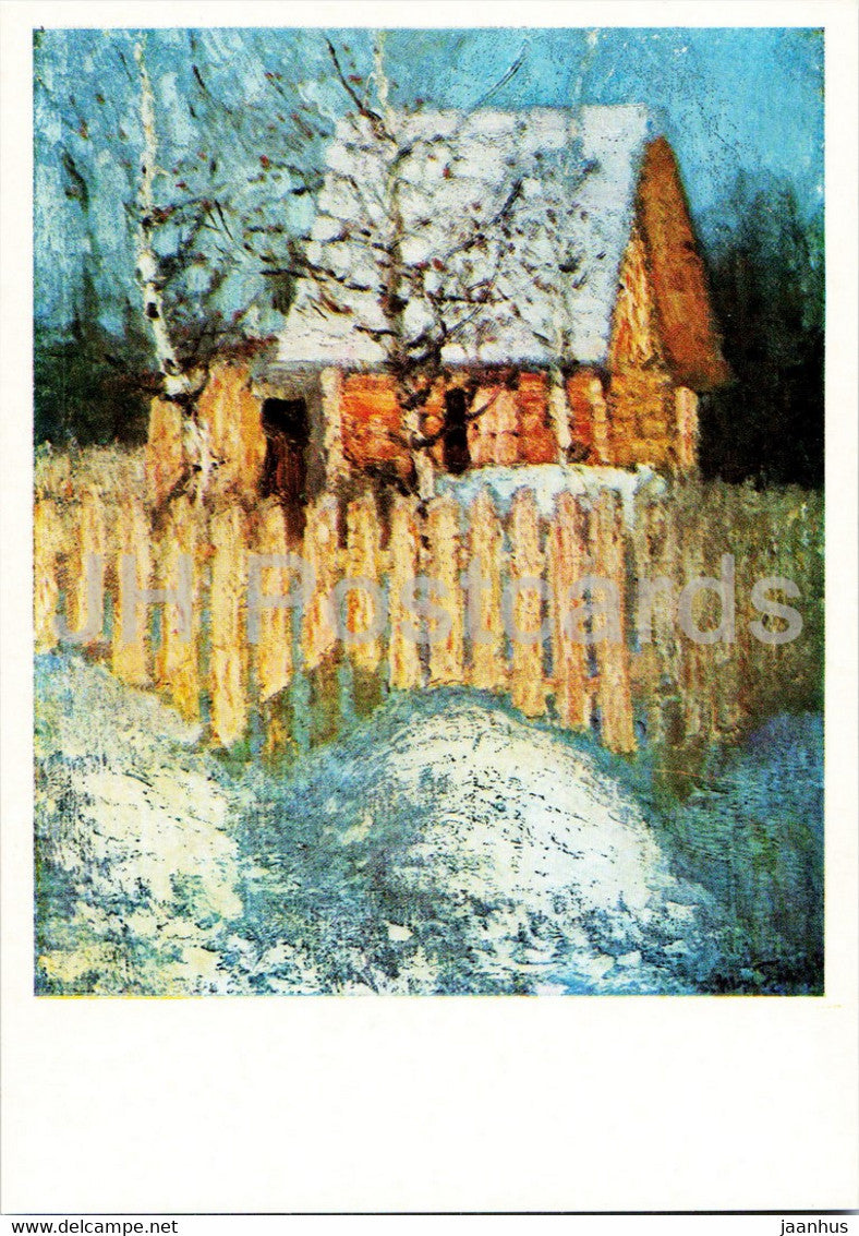 painting by I. Grabar - New Dacha - Russian art - 1975 - Russia USSR - unused - JH Postcards