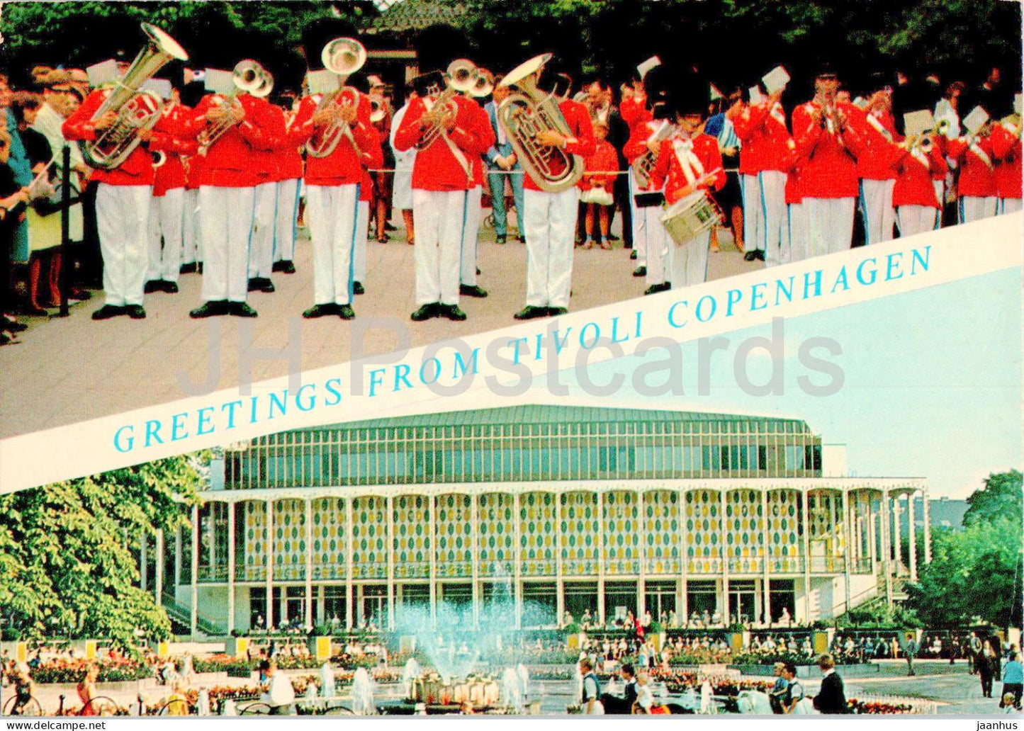 Copenhagen - Kobenhavn - Tivoligarden - Koncertsalen Tivoli - Concert Hall - Tivoli Guard - 1584 - 1970 - Denmark - used - JH Postcards