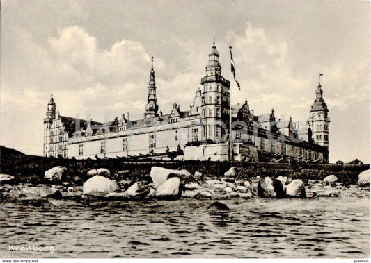 Kronborg castle - old postcard - 1001 - 1959 - Denmark - used - JH Postcards