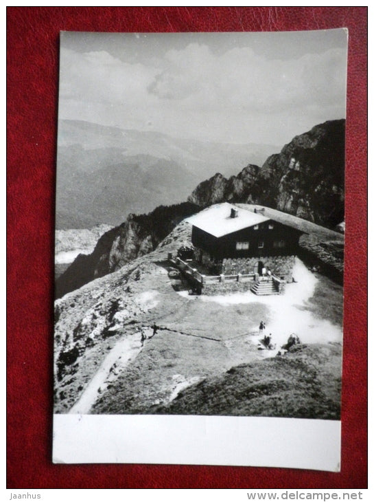 Muntii Bucegi - Cabana Caraiman - Bucegi Mountains , sent in Estonia SSR 1958 - Romania - used - JH Postcards