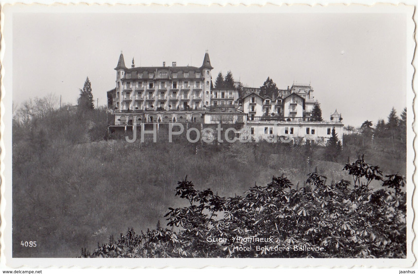 Glion - Montreux - hotel Belvedere Bellevue - 4095 - Switzerland - 1958 - used - JH Postcards