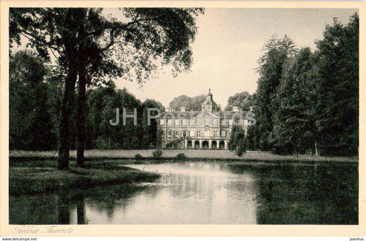 Schloss Favorite bei Baden Baden - castle - old postcard - Germany - unused - JH Postcards