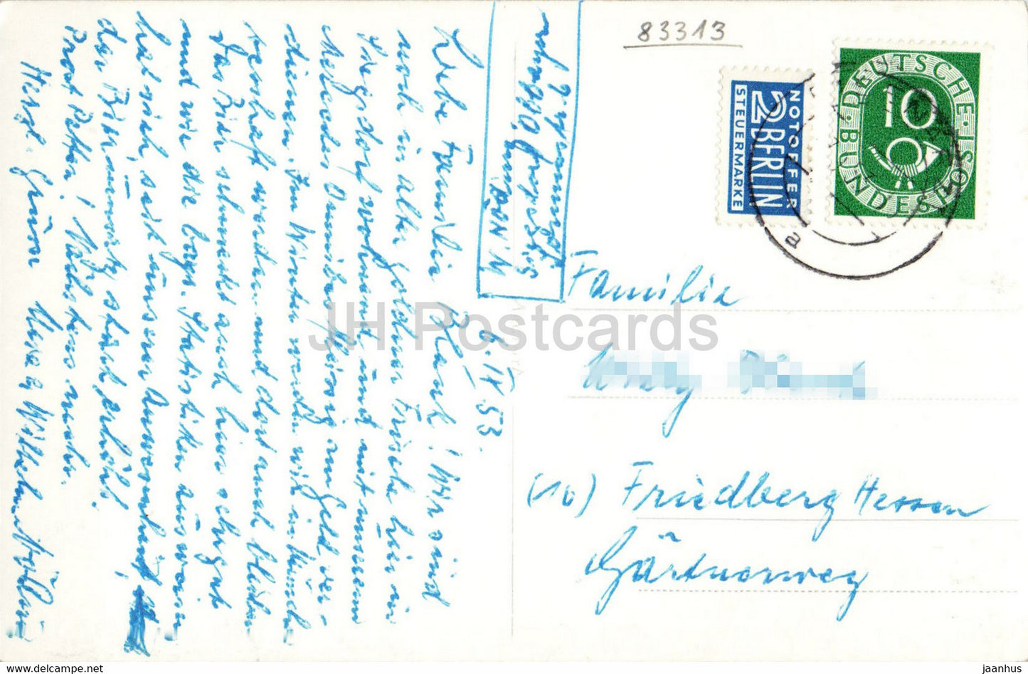Siegsdorf m Hochfelln - old postcard - 1953 - Germany - used