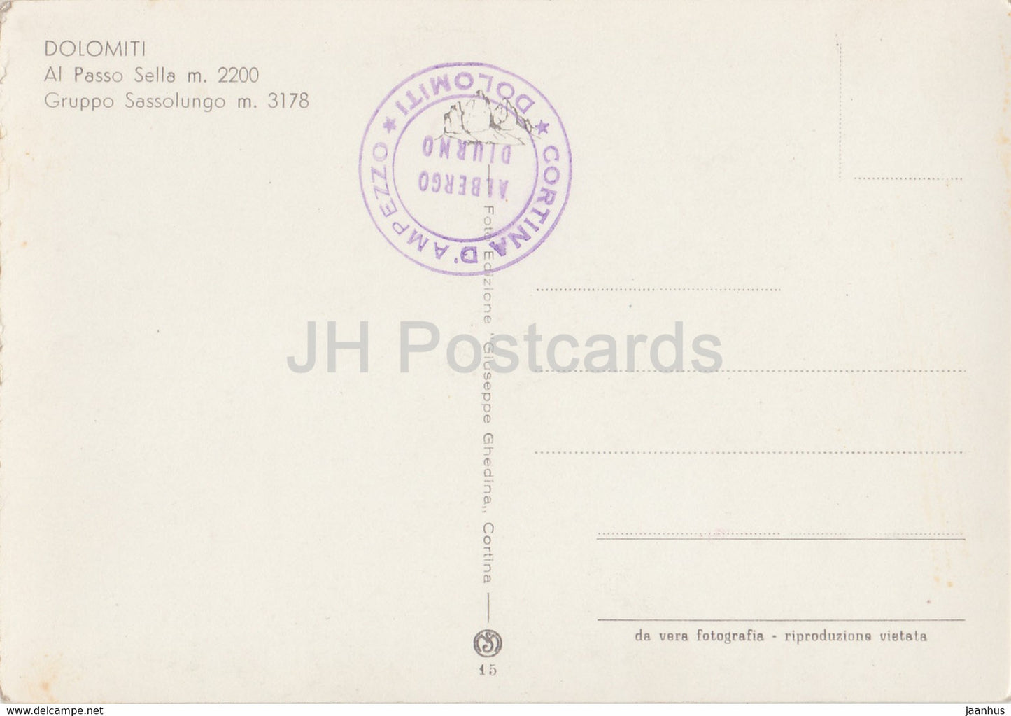 Dolomiti - Al Passo Sella 2200 m - Gruppo Sassolungo 3178 m - Italy - Italia - unused