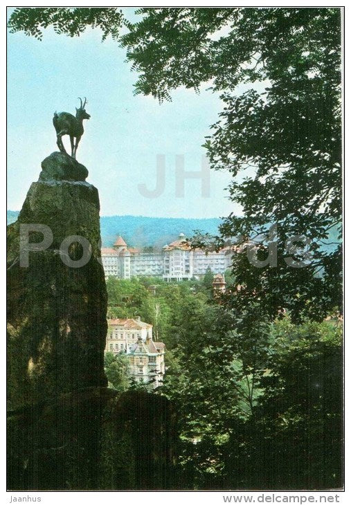 Looking from the Stag´s Leap towards the sanatorium - Karlovy Vary - Karlsbad - Czechoslovakia - Czech - unused - JH Postcards