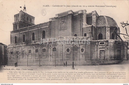 Alais - Cathedrale St Jean - cathedral - old postcard - 1932 - France - used