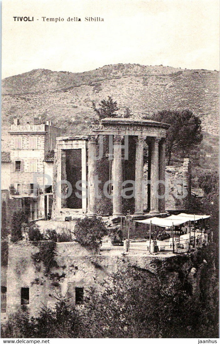 Tivoli - Tempio della Sibilla - Temple of the Sybil - ancient world - 193 - old postcard - Italy - unused - JH Postcards