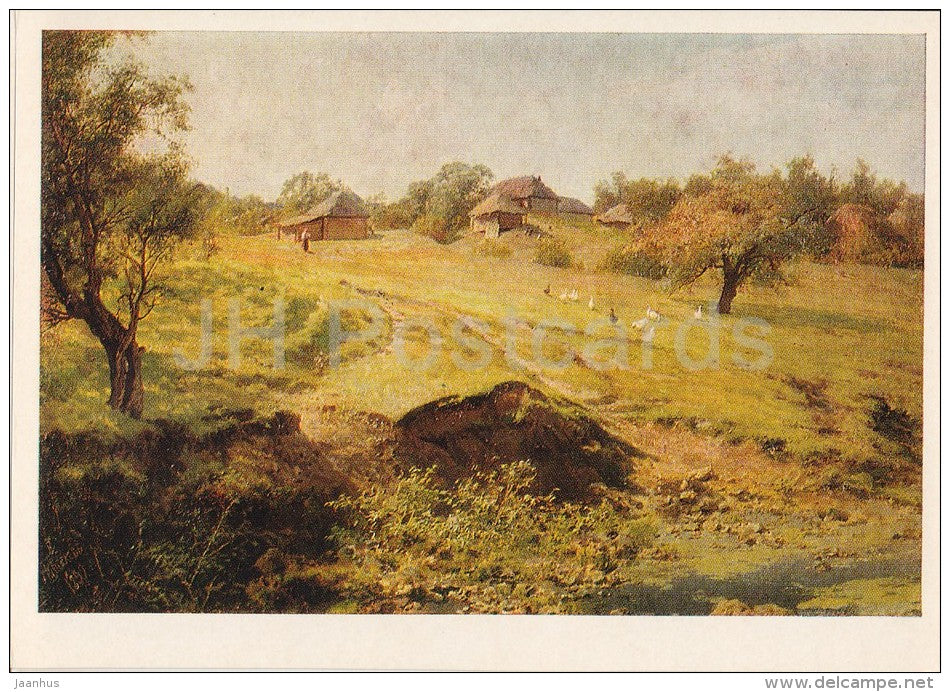 painting by A. Kiselev - Farm , 1839 - Russian art - 1974 - Russia USSR - unused - JH Postcards
