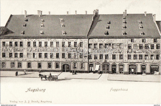 Augsburg - Fuggerhaus - old postcard - Germany - unused - JH Postcards
