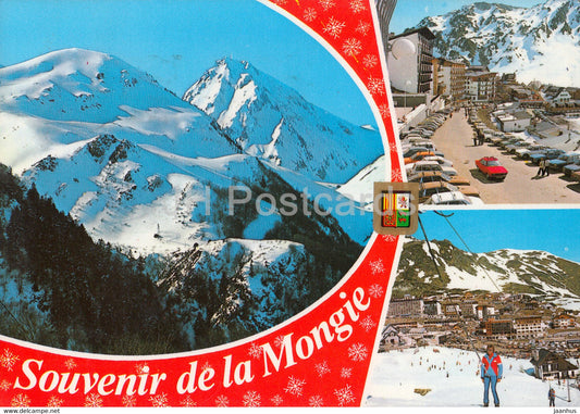 Souvenir de la Mongie - Pic du Midi de Bigorre et la station - multiview - 1984 - France - used - JH Postcards