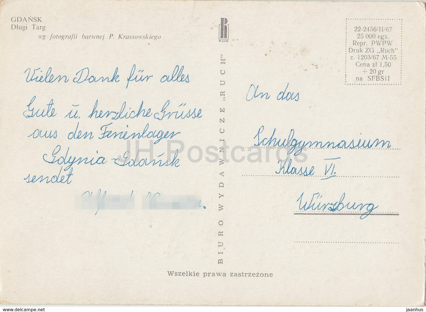 Gdansk - Dantzig - Dlugi Targ - Long market - Pologne - occasion