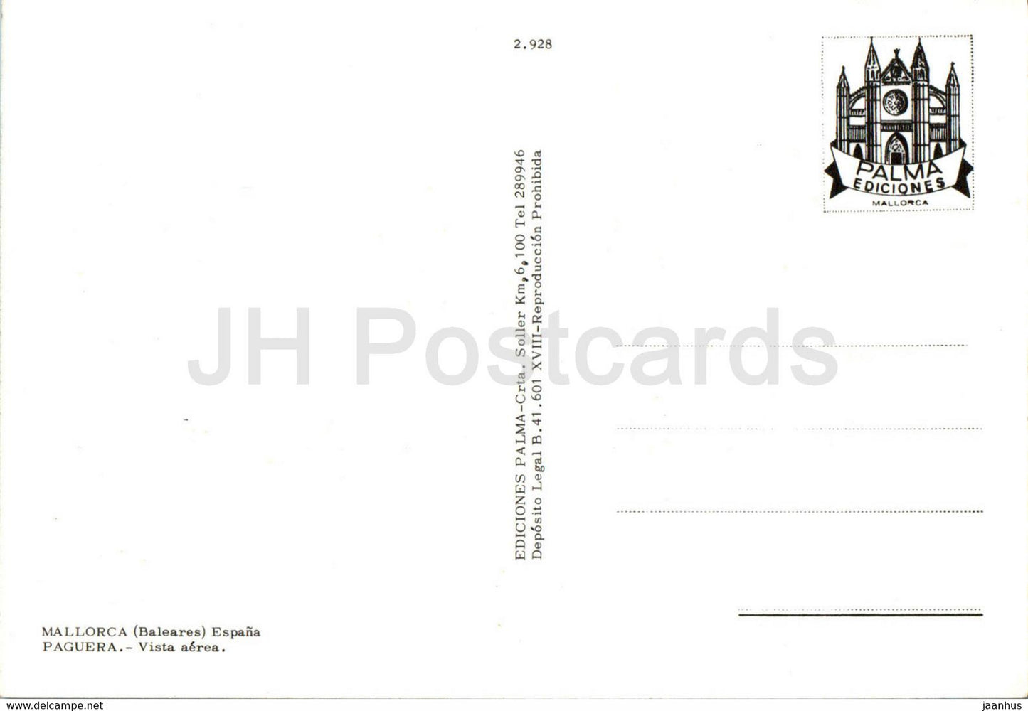 Paguera - Vista aerea - aerial view - Mallorca - 2928 - Spain - unused