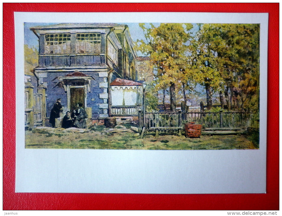 painting by M. Shishkov . Design for Chekhov play Three Sisters - State Theatre Museum in Moscow - unused - JH Postcards