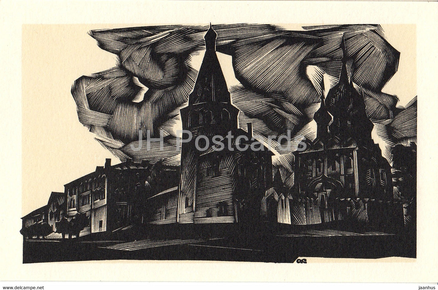 Suzdal - The Kremlin - illustration by A. Kalashnikov - 1969 - Russia USSR - unused - JH Postcards