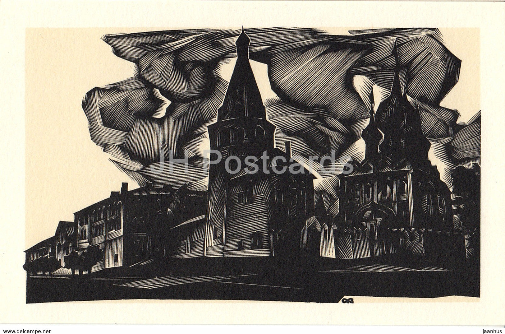 Suzdal - The Kremlin - illustration by A. Kalashnikov - 1969 - Russia USSR - unused - JH Postcards