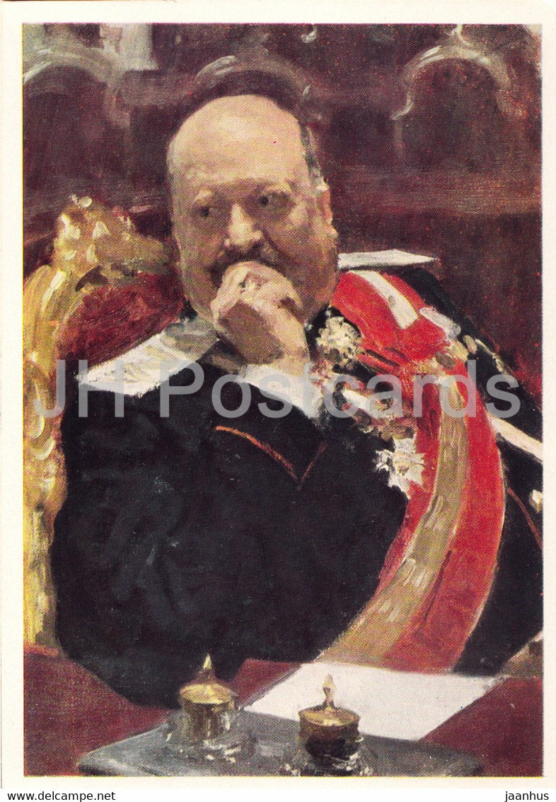 painting by I. Repin - Portrait of A. Ignatyev - Russian art - 1966 - Russia USSR - unused - JH Postcards
