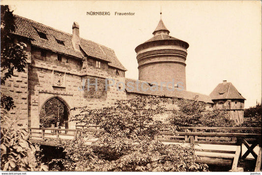 Nurnberg - Nuremberg - Frauentor - 2254 - old postcard - Germany - unused - JH Postcards
