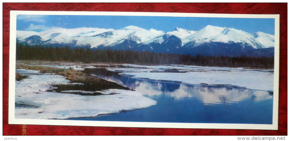 Springtime - mountains - on Lake Baikal - 1975 - Russia USSR - unused - JH Postcards