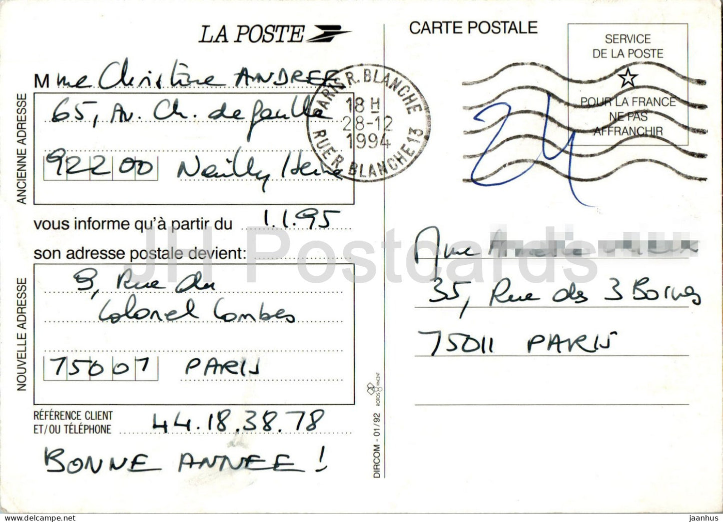 La Poste - lettre - illustration - 1994 - France - occasion 