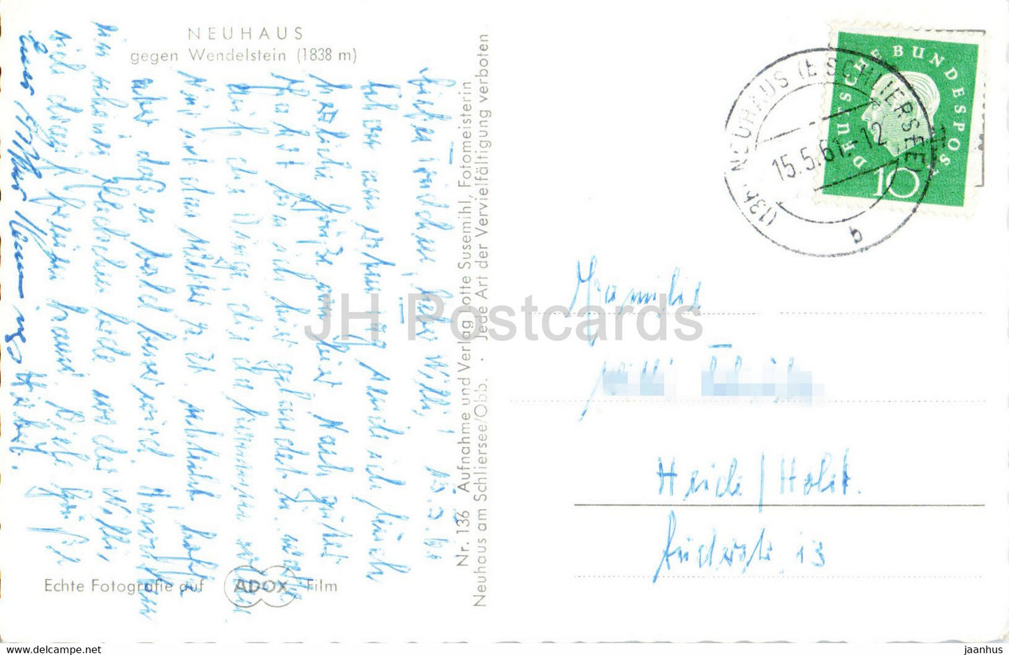 Neuhaus gegen Wendelstein - 1961 - Germany - used