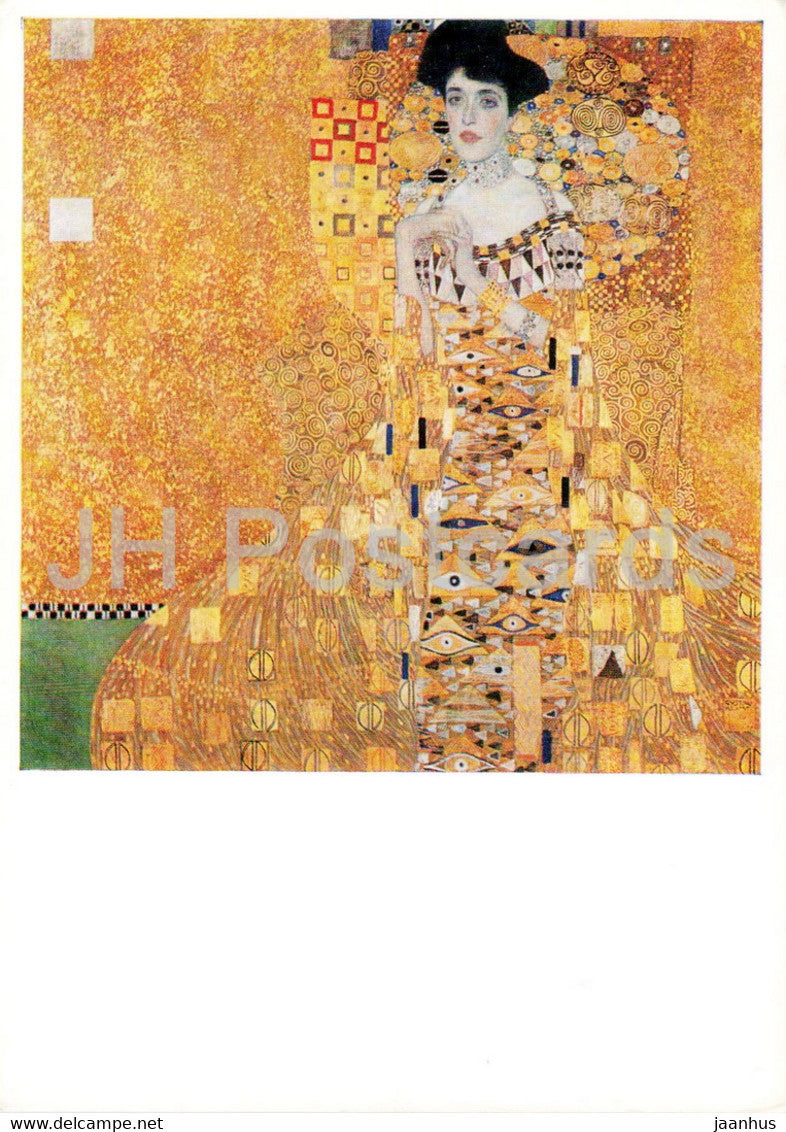 painting by Gustav Klimt - Bildnis Adele Block Bauer - 1 - Austrian art - Germany DDR - unused - JH Postcards