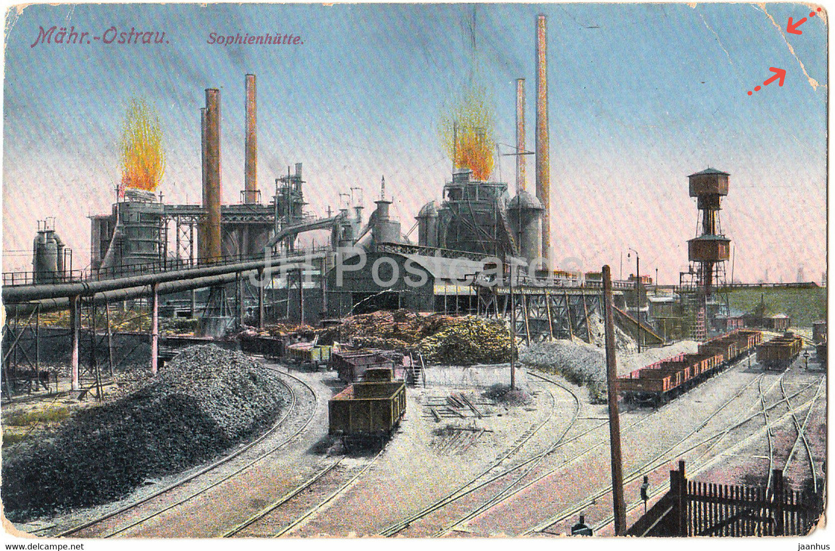 Mahr Ostrau - Ostrava - Sophienhutte - industry - old postcard - 1917 - Czech Republic - unused - JH Postcards