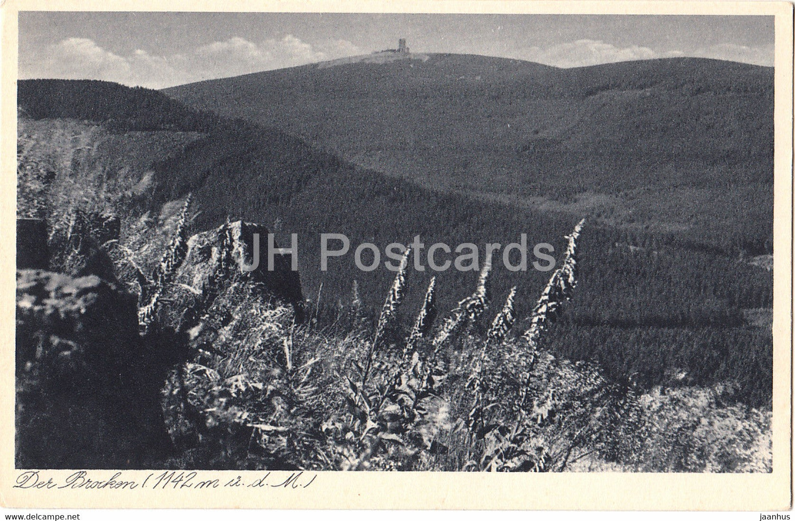 Der Brocken 1142 m - Brocken Hotel - 797 - old postcard - Germany - unused - JH Postcards