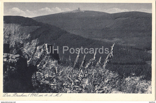 Der Brocken 1142 m - Brocken Hotel - 797 - old postcard - Germany - unused - JH Postcards