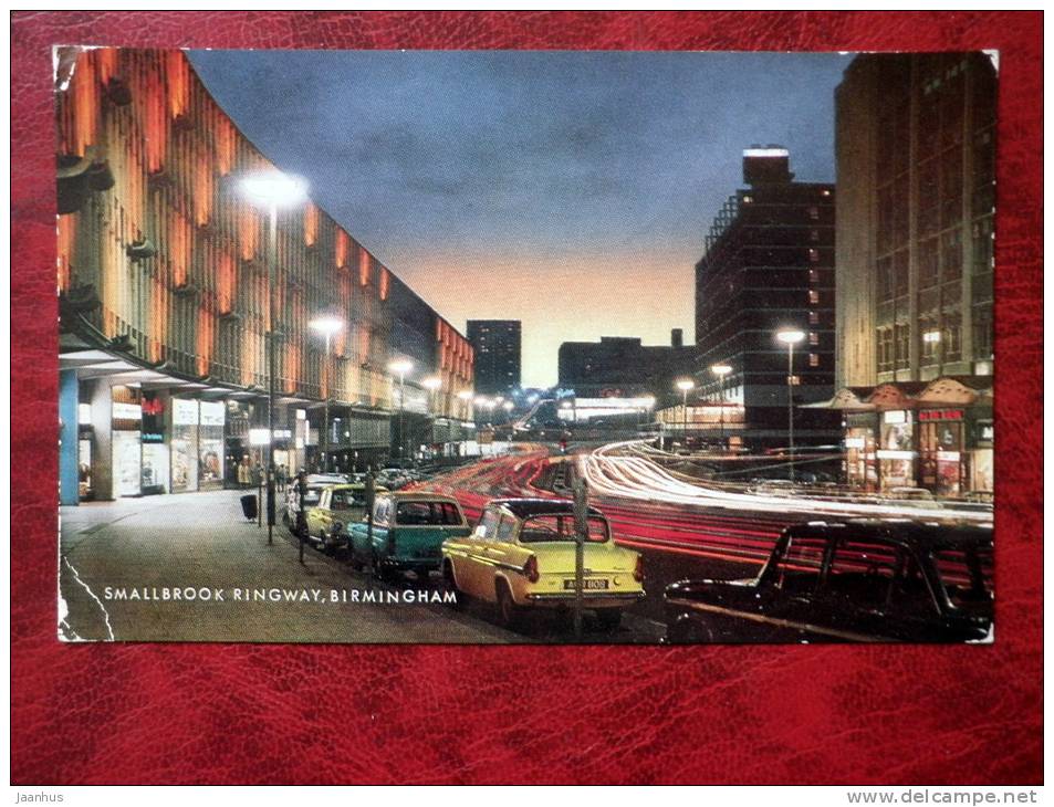 Birmingham - Smallbrook Ringway - transport - car - sent to Estonia, USSR 1968, stamped -England - United Kingdom - used - JH Postcards