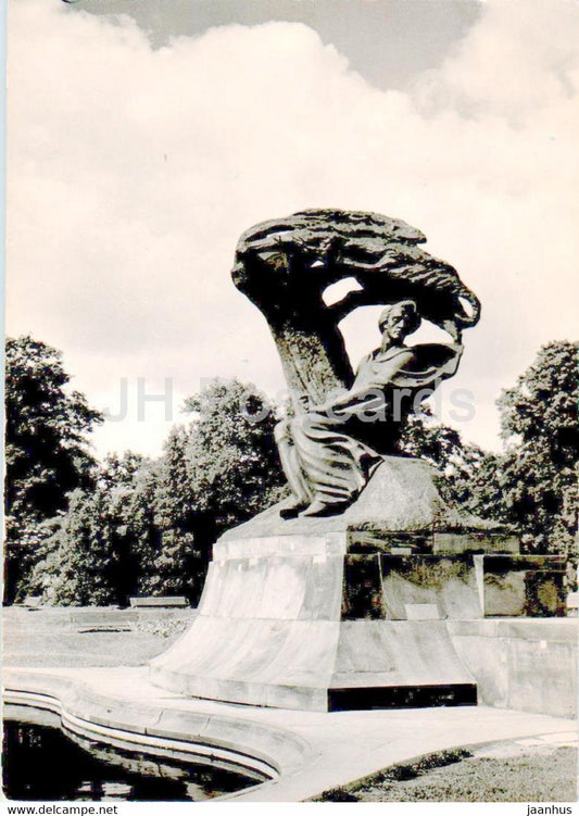 Warsaw - Warszawa - Pomnik Chopina - monument to Polish composer Frederic Chopin - Poland - used - JH Postcards