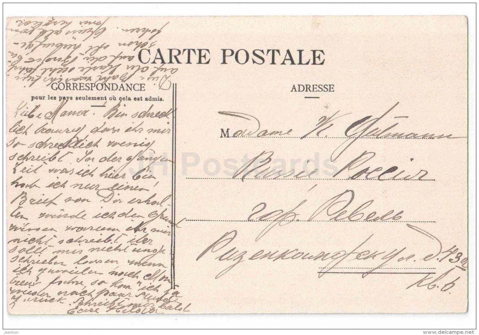 Signal - Lausanne - funicular - Switzerland - sent from Switzerland Lausanne to Tsarist Russia Estonia Reval 1900s - JH Postcards