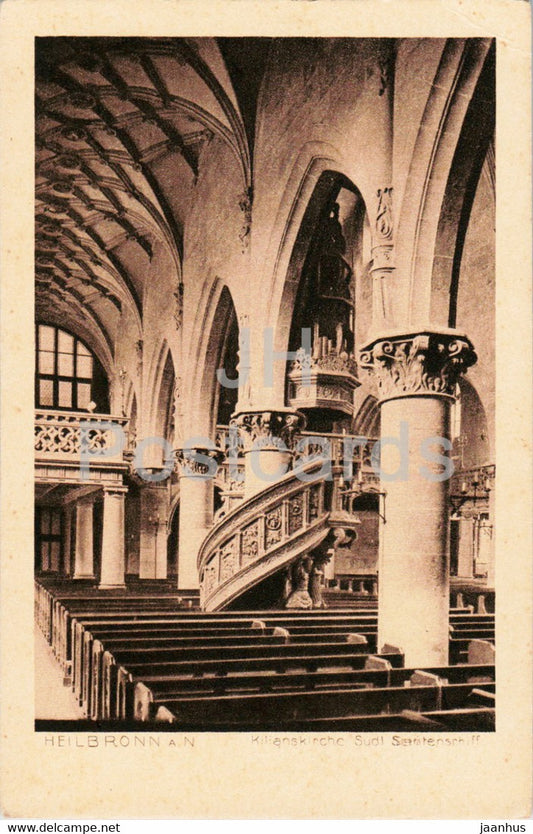 Heilbronn a N - Kilianskirche - church - old postcard - Germany - unused - JH Postcards