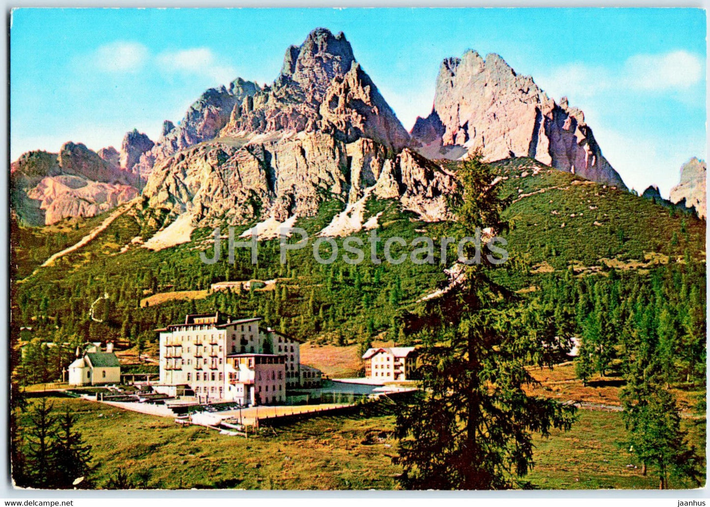 Dolomiti - Passo e Grand Hotel Tre Croci 1809 m - Monte Cristallo - 180 - Italy - unused - JH Postcards
