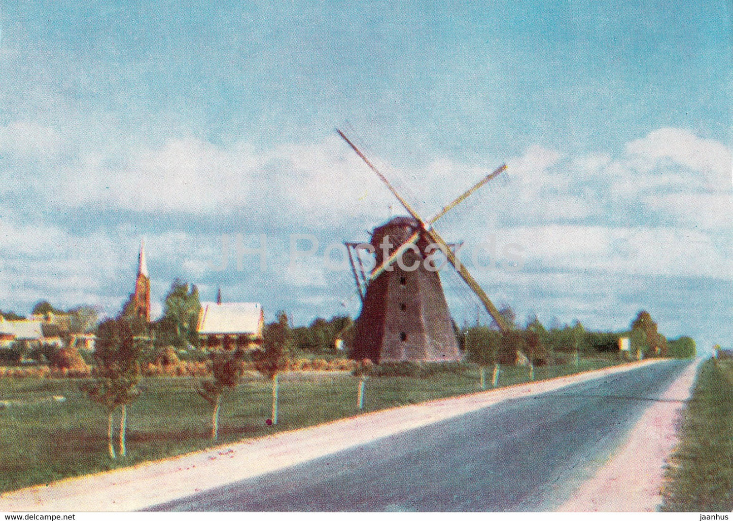 In central Lithuania - windmill - Lithuania USSR - unused - JH Postcards