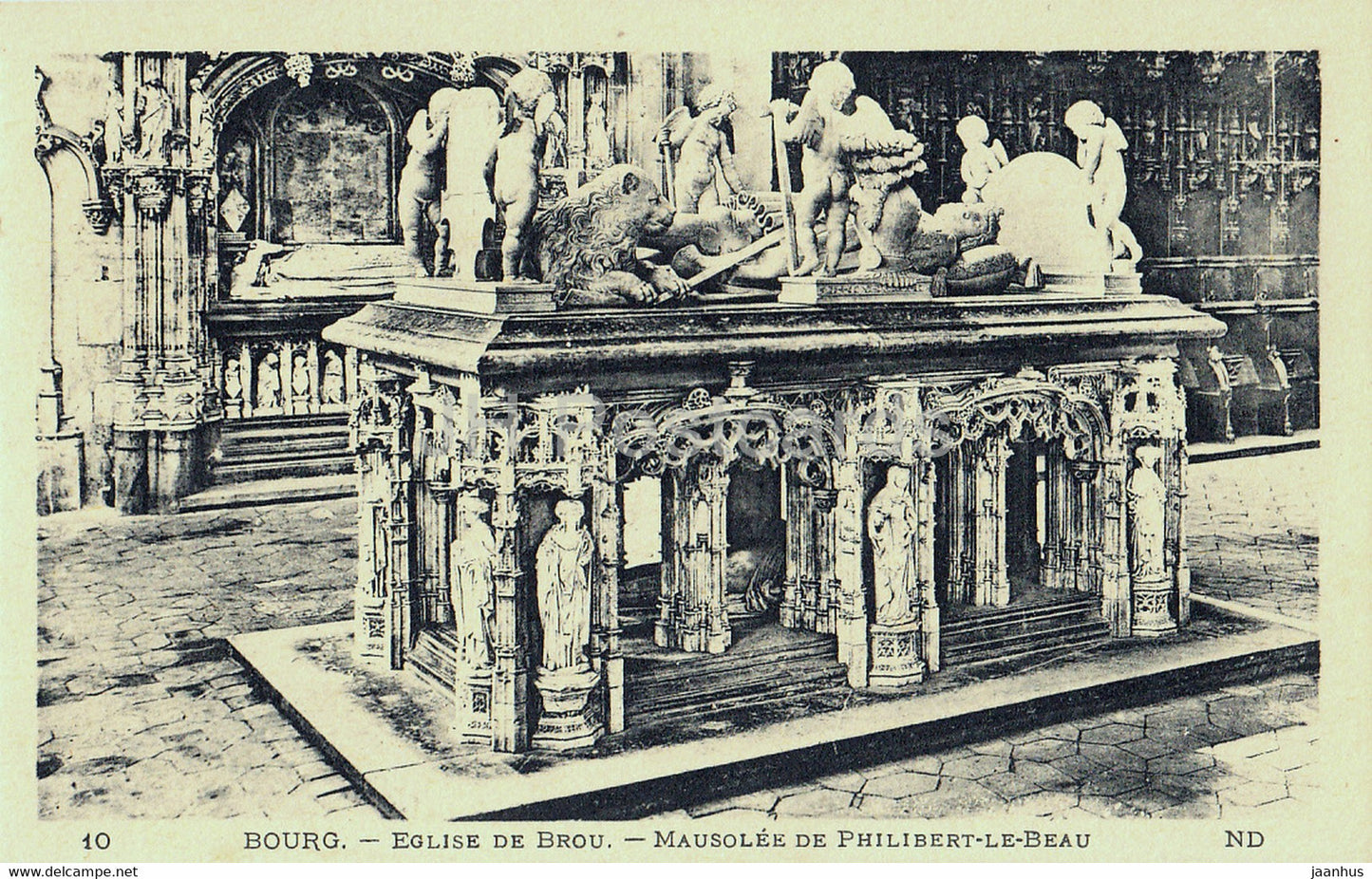 Bourg - Eglise de Brou - Mausolee de Philibert le Beau - church - 10 - old postcard - France - unused - JH Postcards