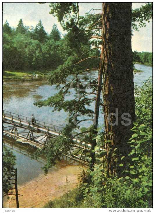 Bridge over the river Ogre - Latvia USSR - unused - JH Postcards