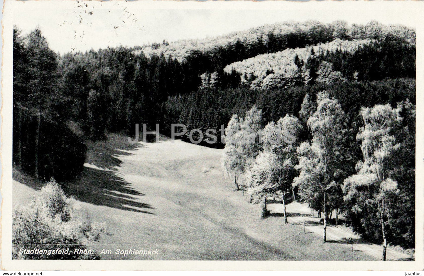Stadtlengsfeld - Rhon - Am Sophienpark - old postcard - 1937 - Germany - used - JH Postcards