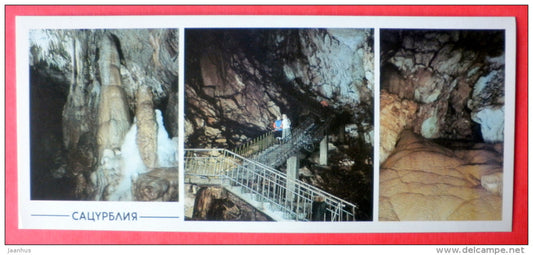 Satsurbliya cave - Caves of ancient Colchis - Kutaisi - 1988 - USSR Georgia - unused - JH Postcards