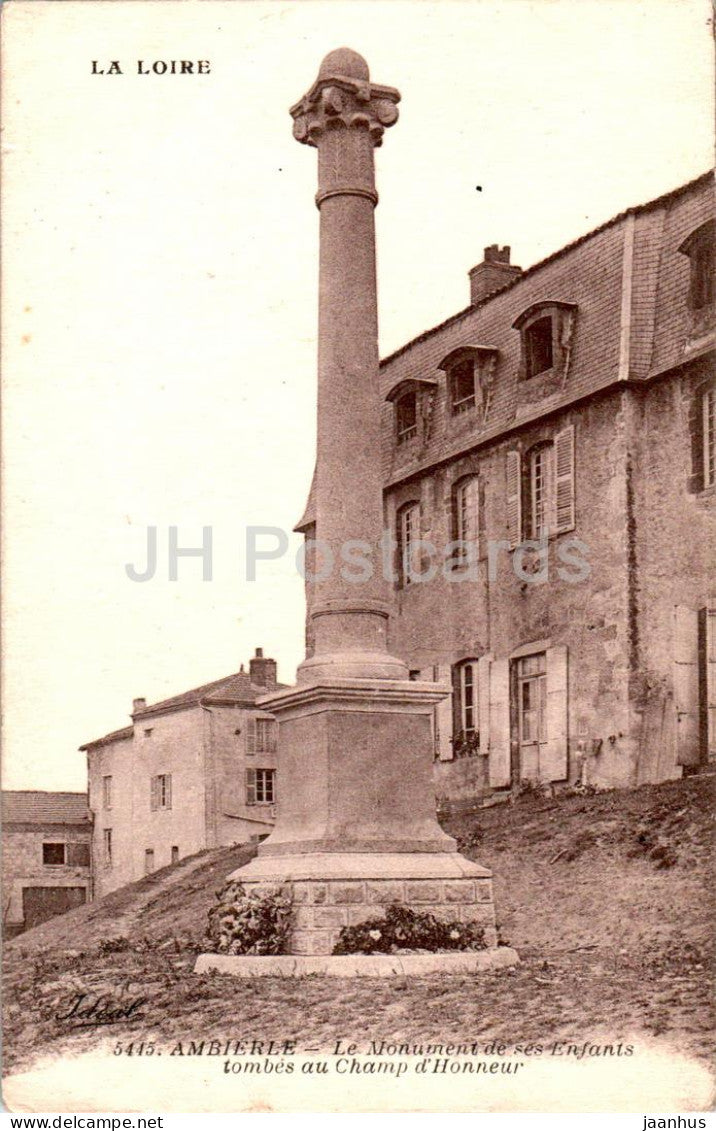 Ambierle - Le Monument de ses Enfants tombes au Champ d'Honneur - La Loire - 5445 - old postcard - France - unused - JH Postcards