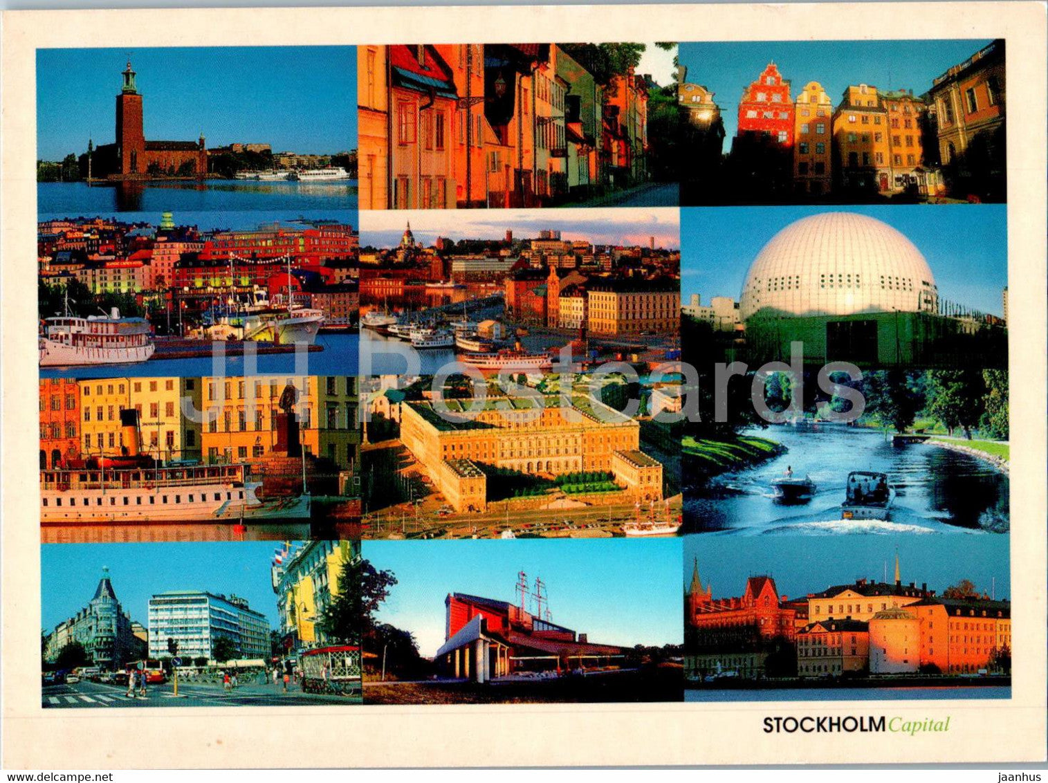 Stockholm Capital - multiview - Sweden - unused - JH Postcards