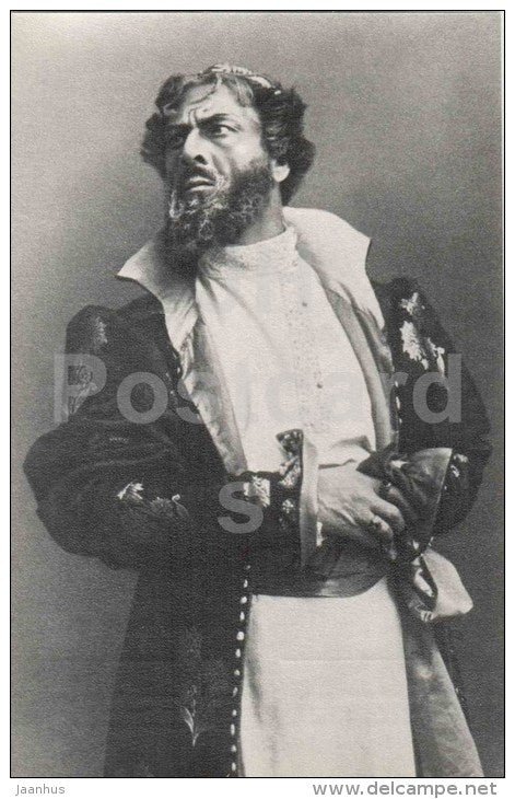 Boris Godunov - Chaliapin - opera - artist - theatre - 1977 - Russia USSR - unused - JH Postcards