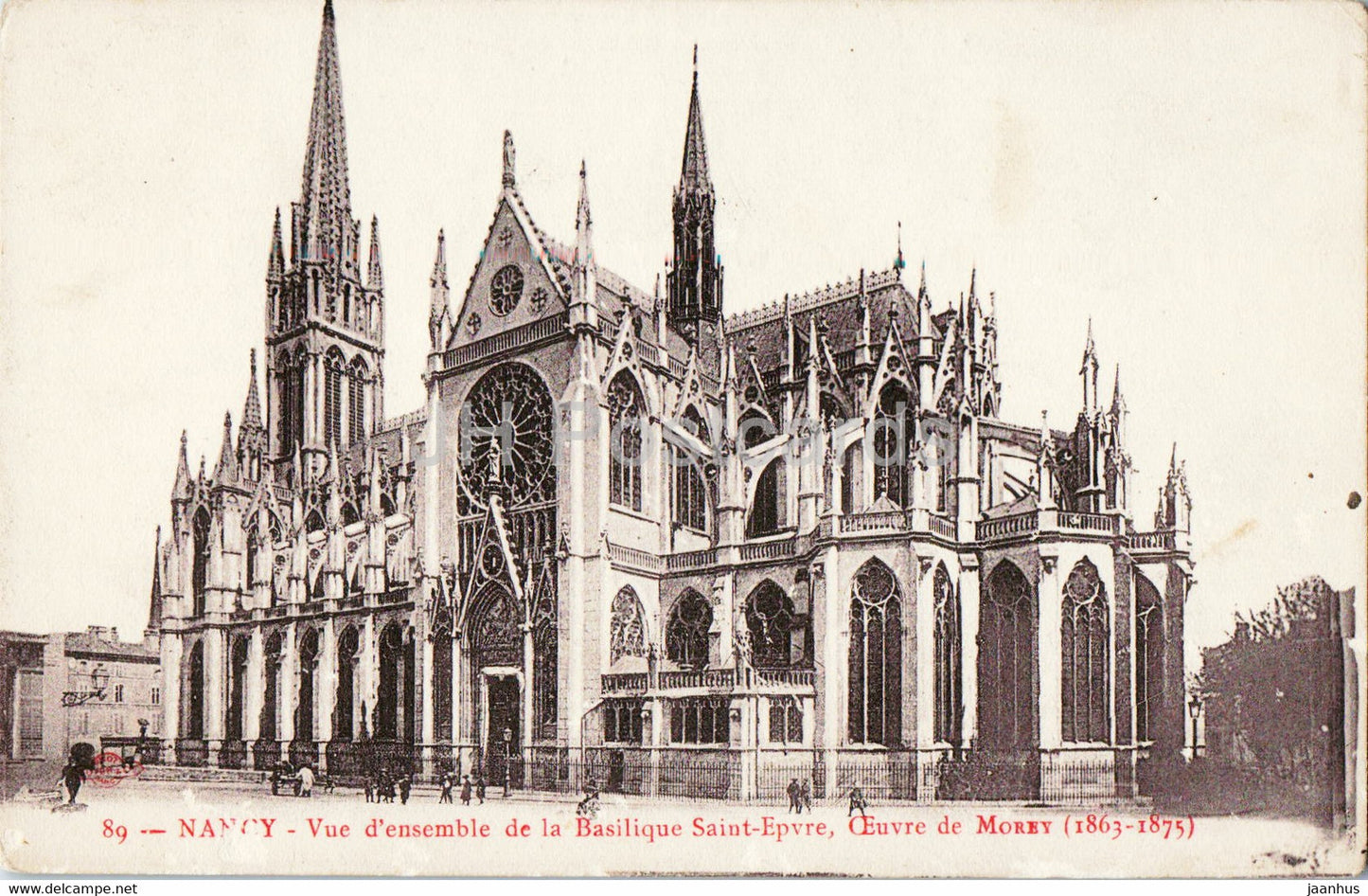 Nancy - Vue d'ensemble de la Basilique Saint Epvre - 89 - cathedral - old postcard - France - unused - JH Postcards
