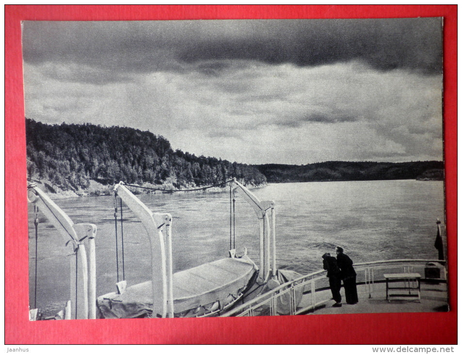 Landscape - Yenisei River - 1956 - Russia USSR - unused - JH Postcards