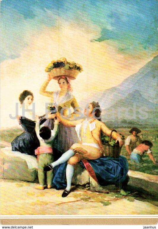 painting by Goya - La Vendimla - The Vintage - Spanish art - Spain - unused - JH Postcards